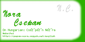 nora csepan business card